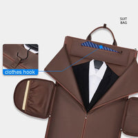 Leather foldable Duffle Suit Bag for Men