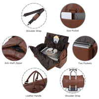 Leather foldable Duffle Suit Bag for Men