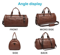 Leather foldable Duffle Suit Bag for Men