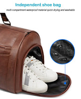 Leather foldable Duffle Suit Bag for Men