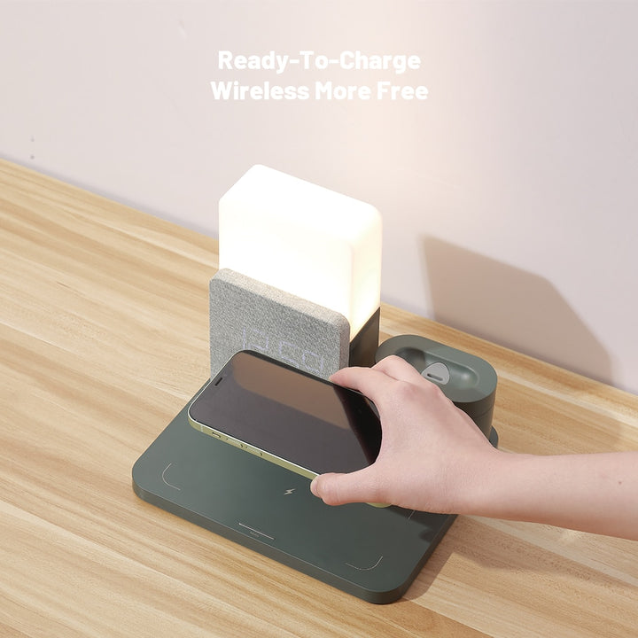 Bedside Lamp with Wireless Charging Station