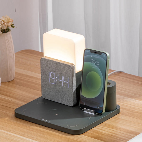 Bedside Lamp with Wireless Charging Station