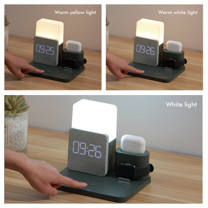 Bedside Lamp with Wireless Charging Station