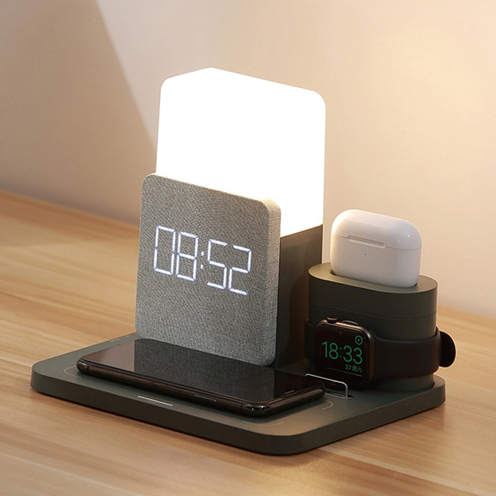 Bedside Lamp with Wireless Charging Station