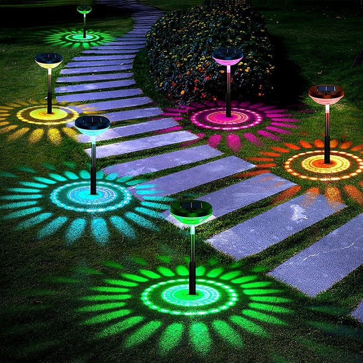 Waterproof Lawn Solar Lamp with Charging RGB Color