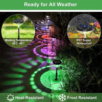 Waterproof Lawn Solar Lamp with Charging RGB Color