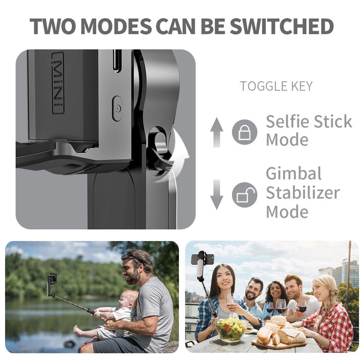 Gimbal Selfie Stick Tripod with Wireless Bluetooth