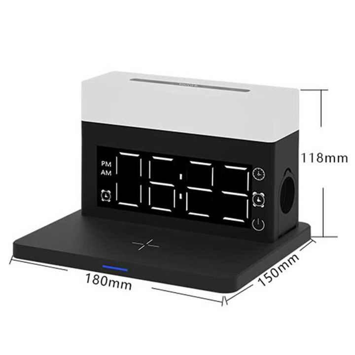 Wireless Charging Dock Station with Alarm Clock