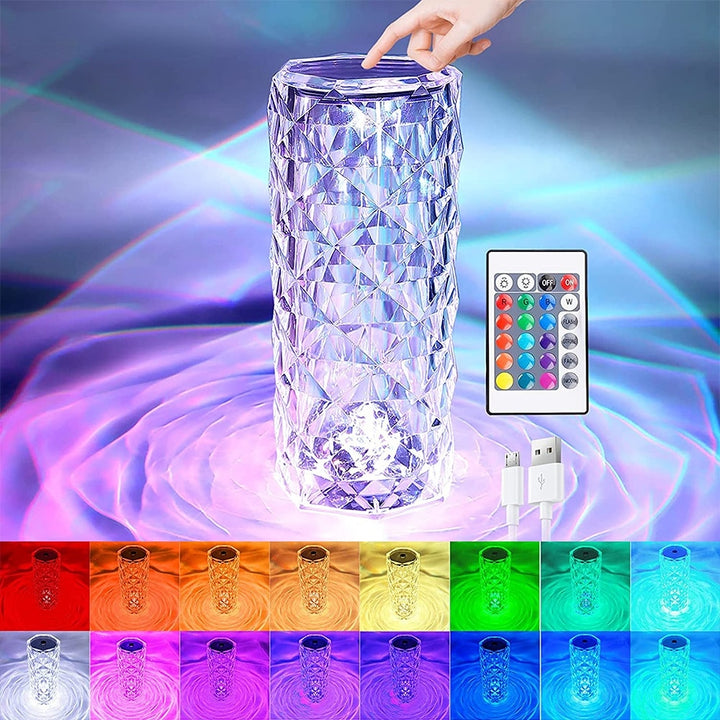 16 Colors LED Touch Crystal Table Lamp