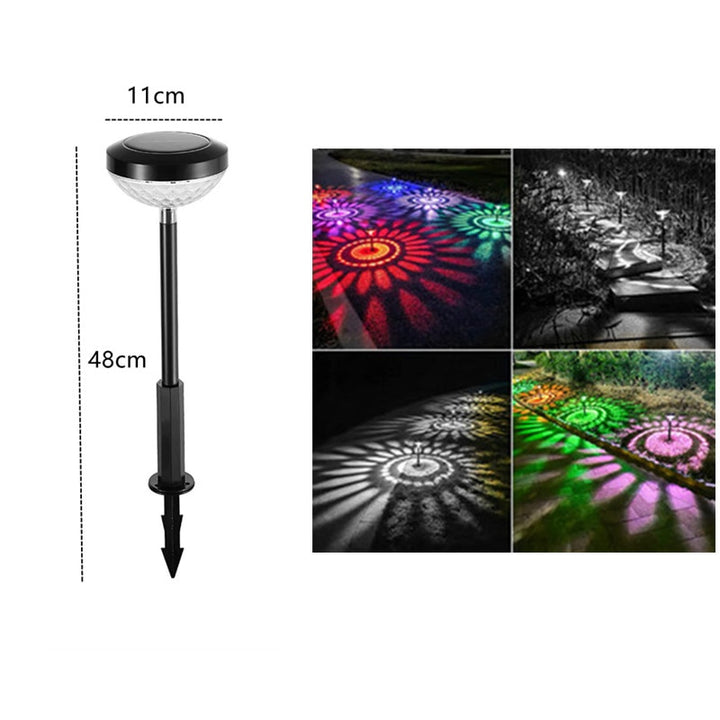 Waterproof Lawn Solar Lamp with Charging RGB Color