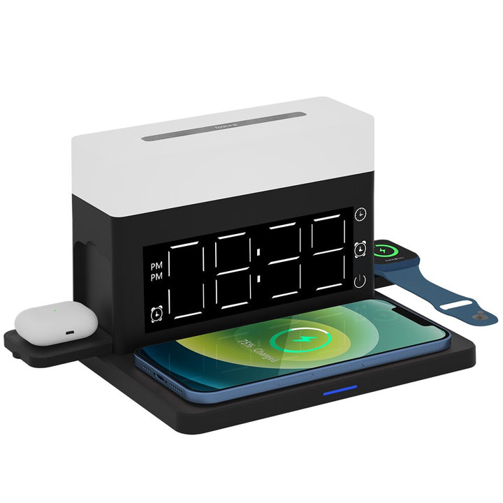 Wireless Charging Dock Station with Alarm Clock