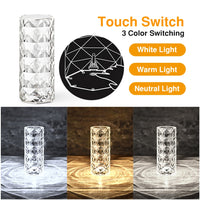 16 Colors LED Touch Crystal Table Lamp