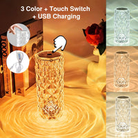 16 Colors LED Touch Crystal Table Lamp