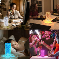 16 Colors LED Touch Crystal Table Lamp